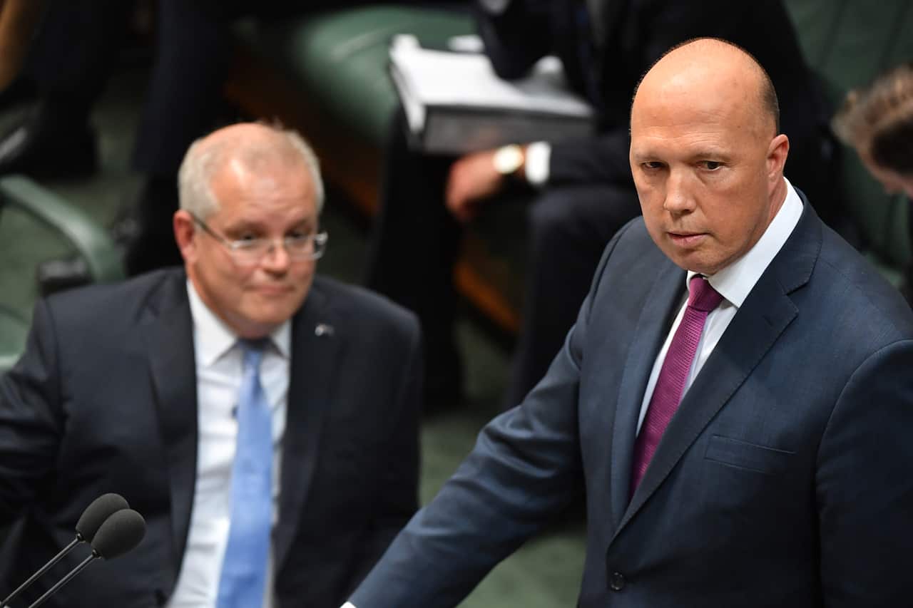 The home affairs minister has come to the defence of his party leader.