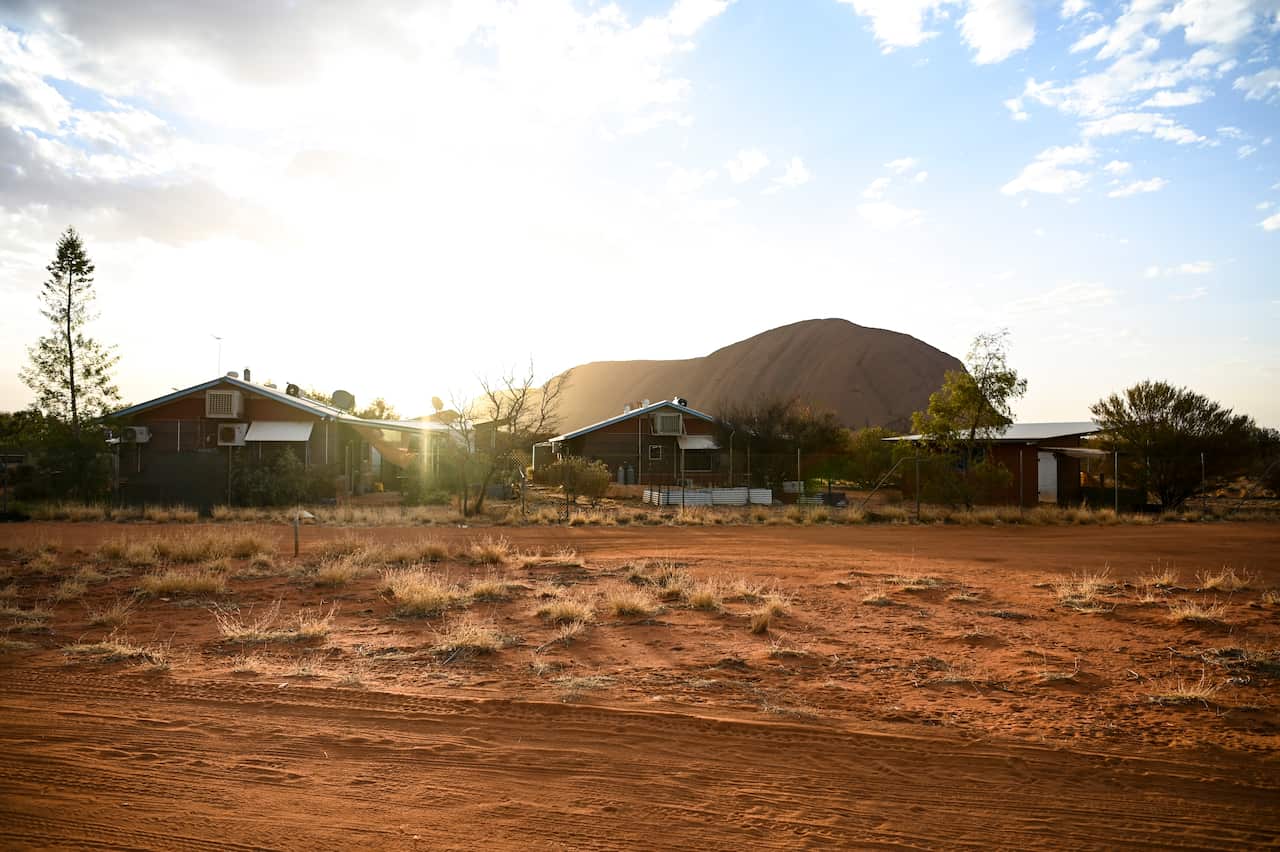 Housing at Mutitjulu Community near Uluru in the Northern Territory.