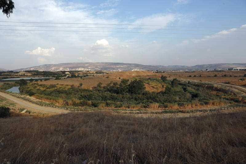A general view of the Jordan river at the border area of al-Baqoura in the Jordan valley
