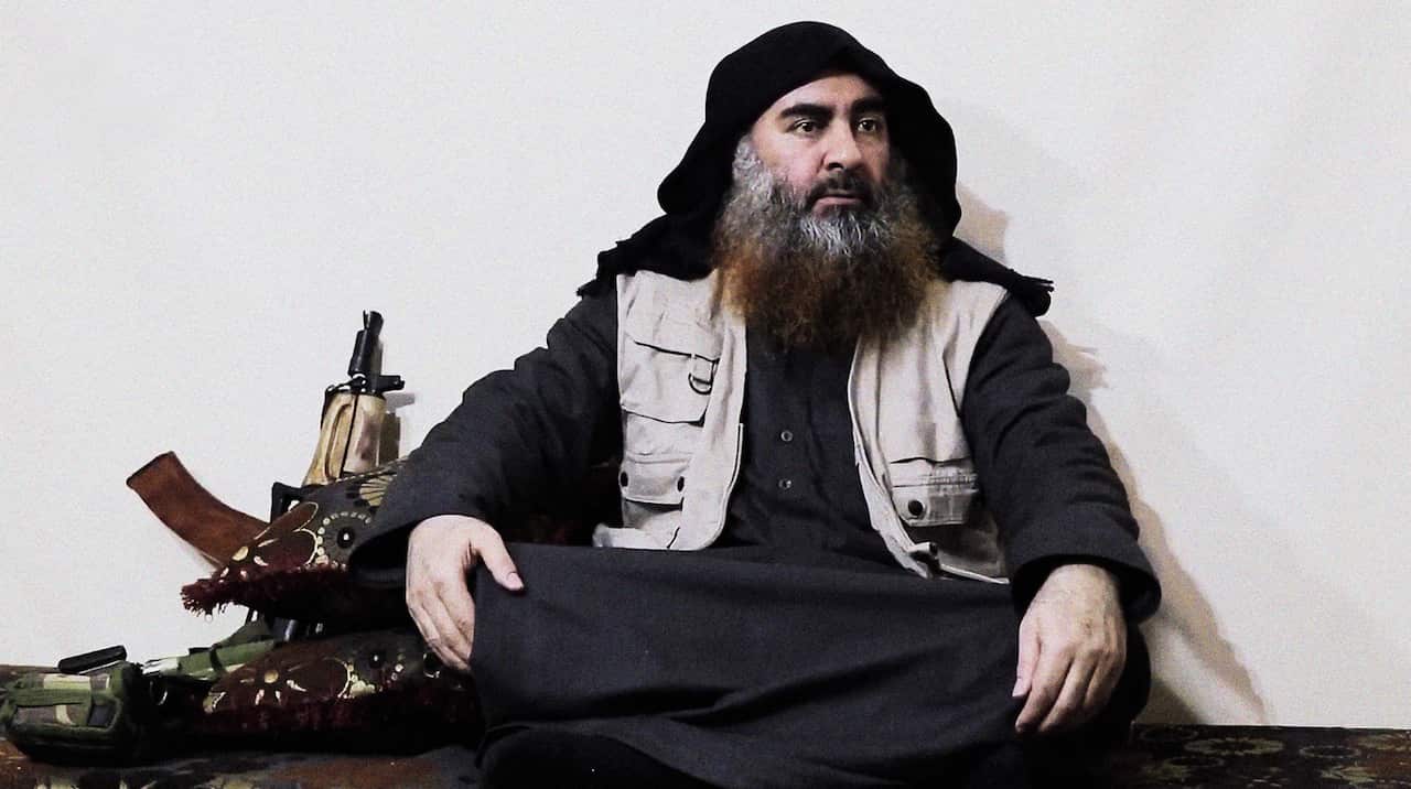 The former chief of IS, Abu Bakr al-Baghdadi.