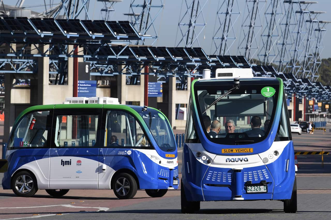 Driverless buses are among a number of new transport initiatives being trailled by the New South Wales government.