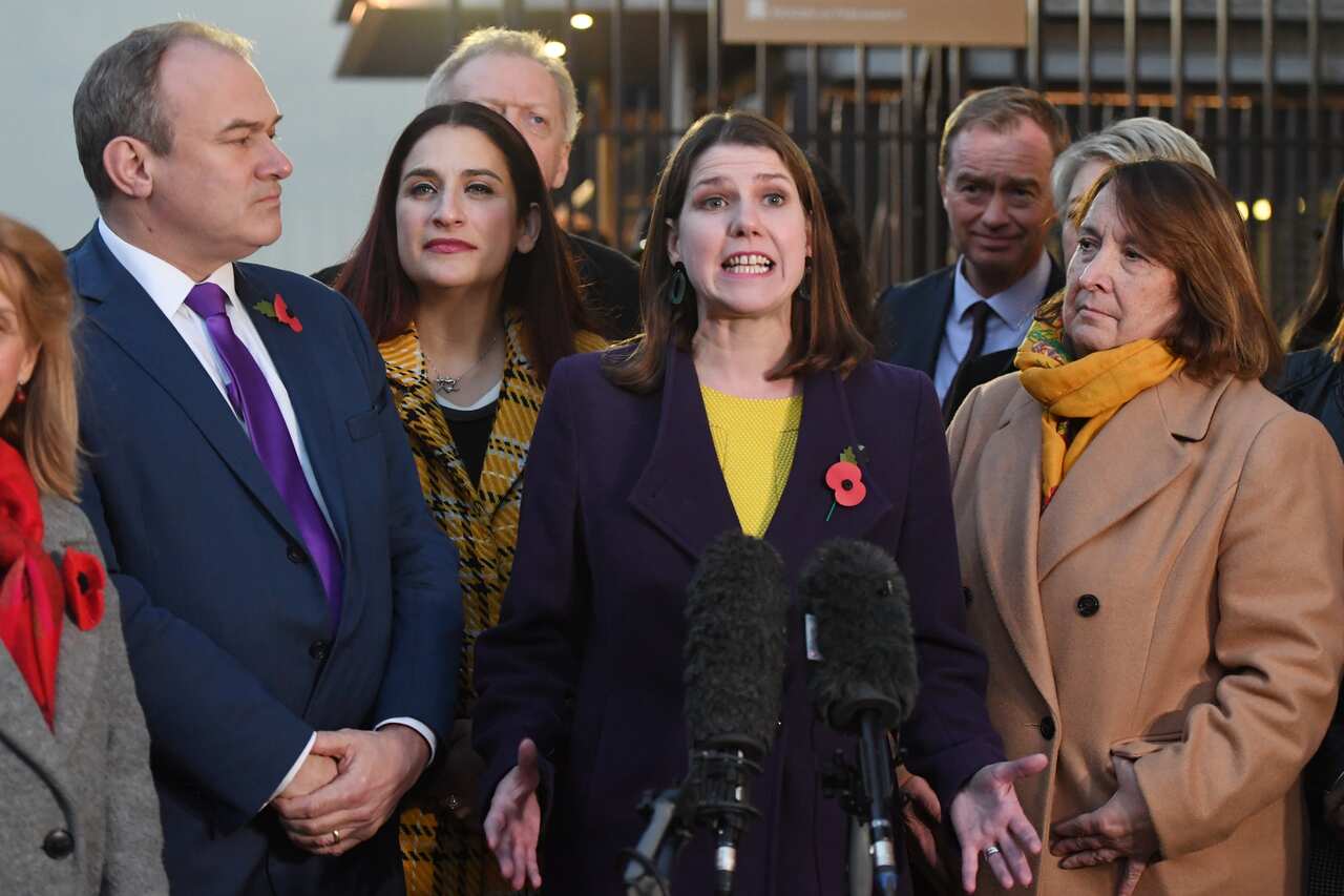 Leader of the Liberal Democrats Jo Swinson speaking to the media outside Houses of Parliament in London.. Picture date: Wednesday October 30,2019. See PA story POLITICS Brexit. Photo credit should read: Stefan Rousseau/PA Wire