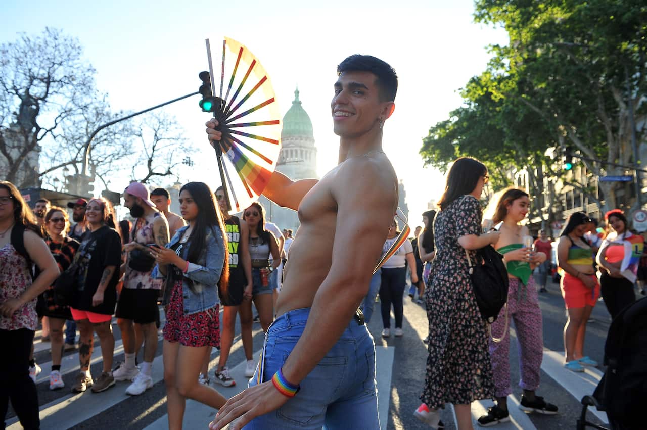 The pride march turned Buenos Aires into a festival of diversity with a focus on the claim of the rights of LGBTIQ people.