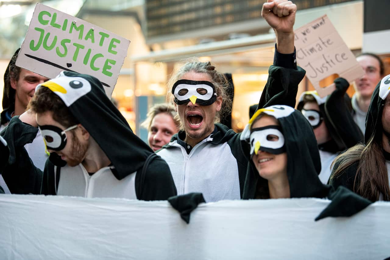 Climate activists in Berlin earlier this month.