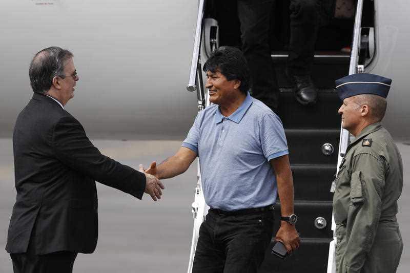 Evo Morales lands in Mexico where he has been offered asylum after resigning as president of Bolivia