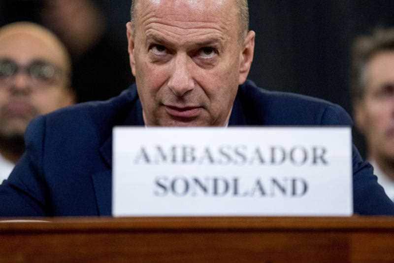 Gordon Sondland appears before the House Intelligence Committee on Capitol Hill in Washington