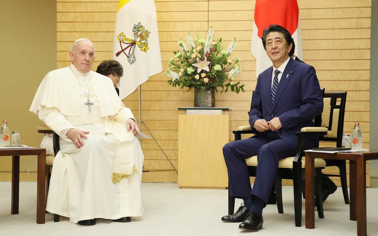 Pope Francis is the first pontiff to visit Japan in 38 years, since Pope John Paul II in 1981.