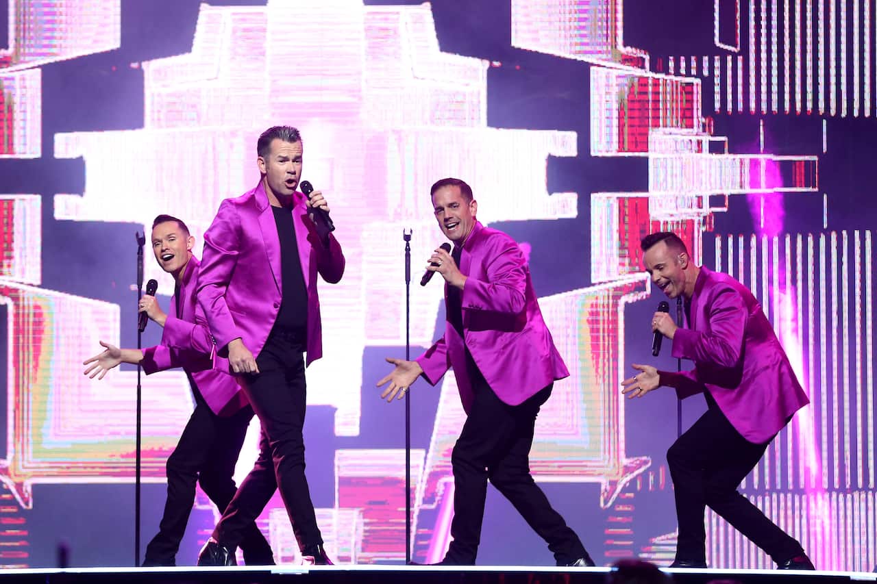 Human Nature perform after being inducted into the ARIA Hall of Fame.