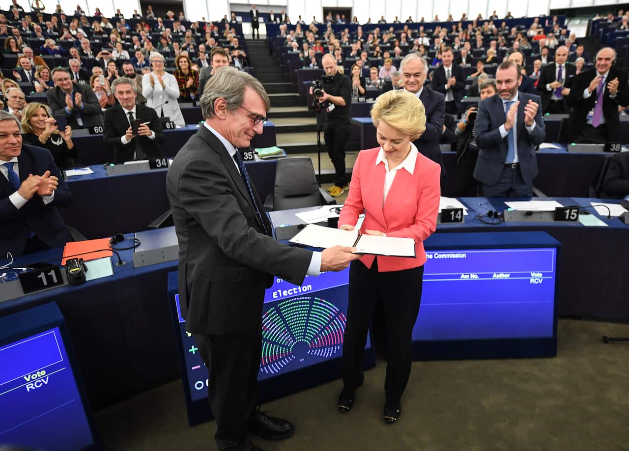 German conservative Ursula von der Leyen is the first woman to assume the EU’s top job.
