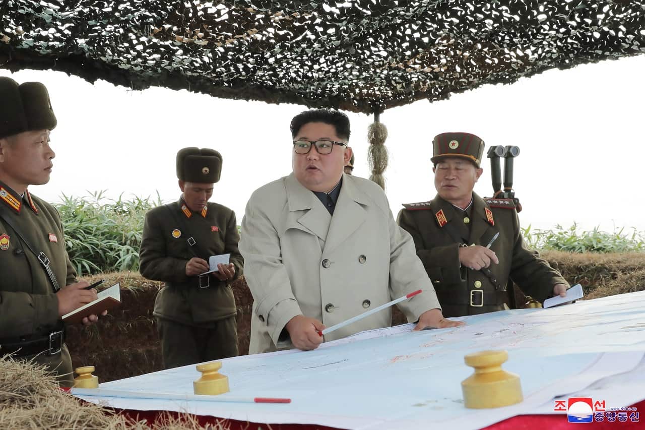 An undated photo released by the official North Korean Central News Agency on 25 November.