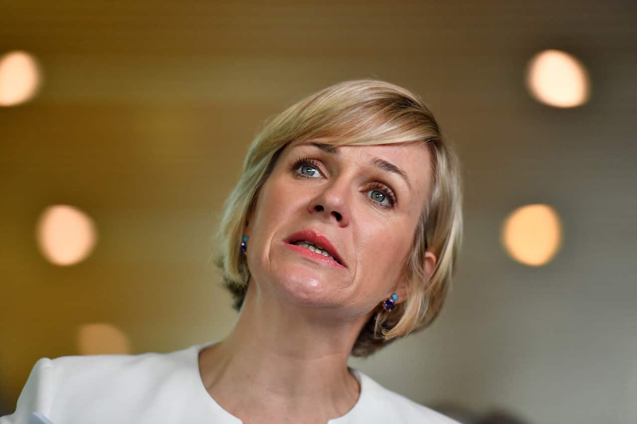Independent MP Zali Steggall at Parliament House in Canberra.