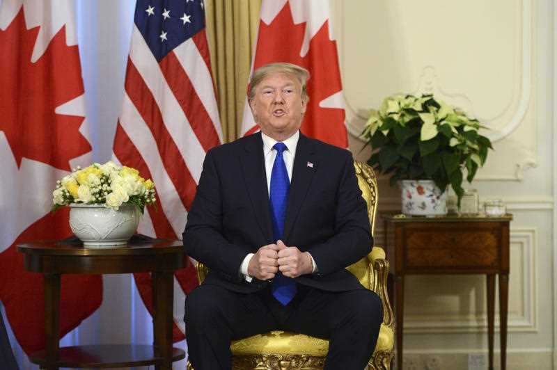 US President Donald Trump at Winfield House in London on Tuesday, Dec. 3, 2019