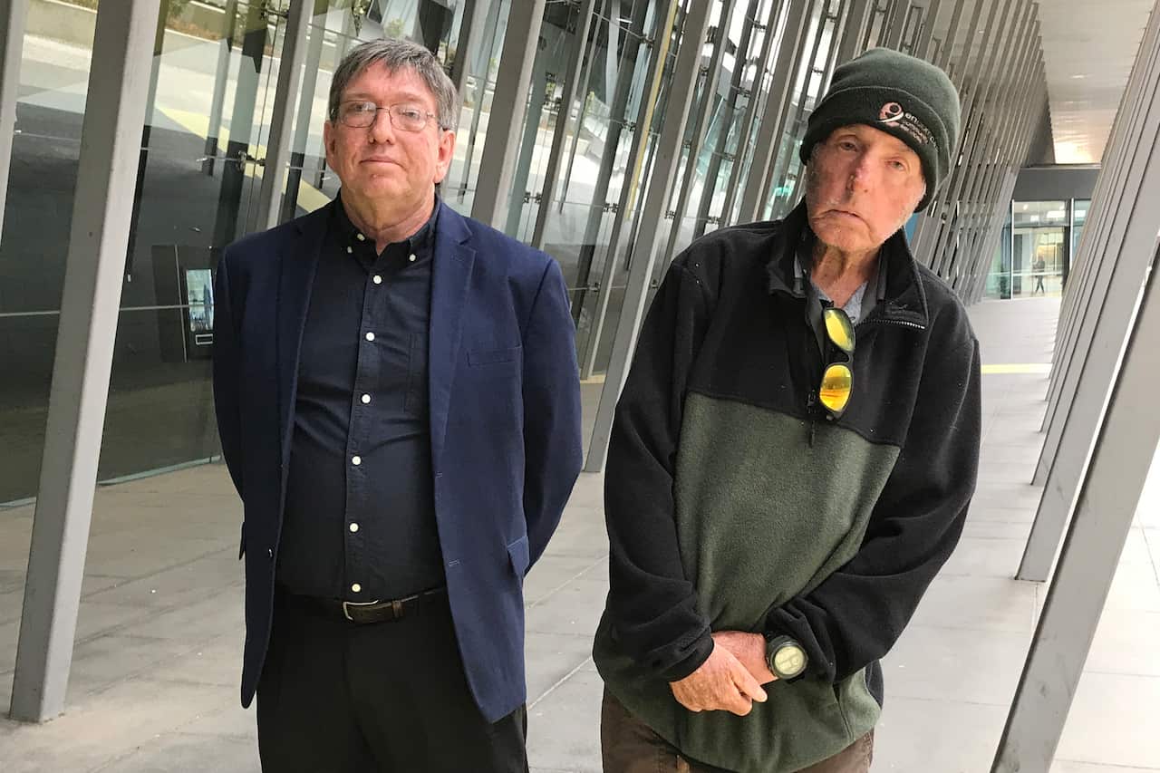 Victorian Advocacy League for Individuals with Disability CEO Kevin Stone (left) and Alan Robertson who grew up in institutions and is now a disability advocate