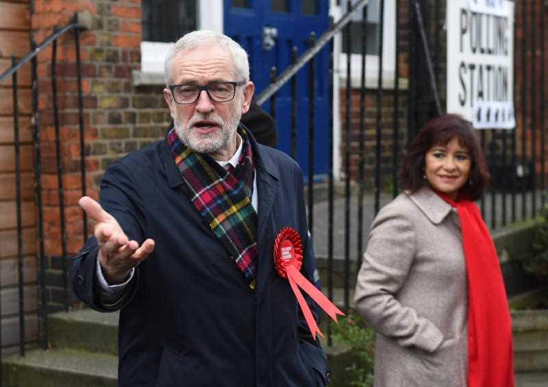 Labour leader Jeremy Corbyn and his wife Laura Alvarez