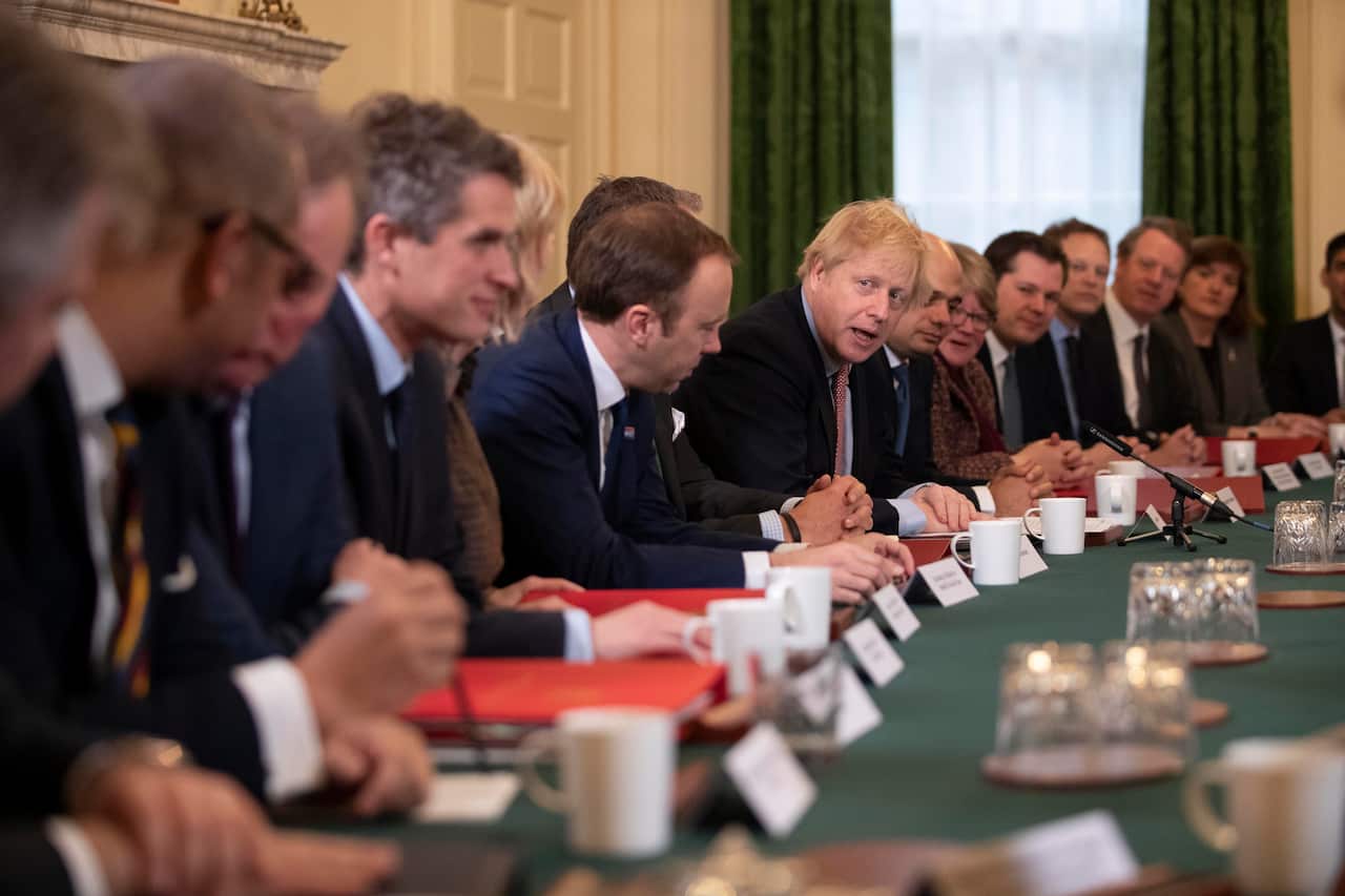 Prime Minister Boris Johnson holds his first Cabinet meeting following the election.