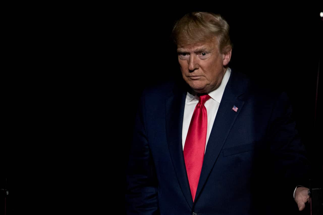 A file photo of former president Donald Trump.