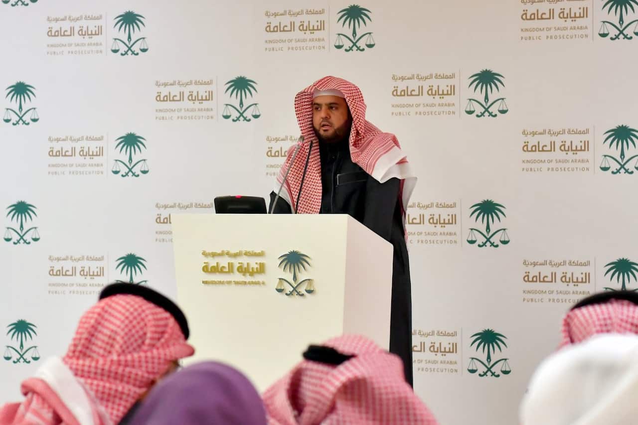 Saudi's Deputy Public Prosecutor Shalaan al-Shalaan announces that five people have been sentenced to death for the murder of Jamal Khashoggi.