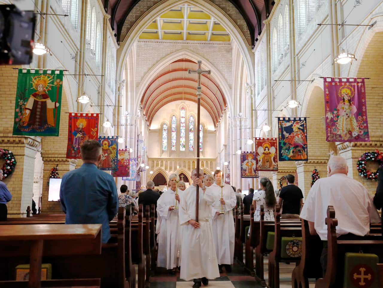 Service to commemorate the 13 victims who died in the 1989 earthquake, at Christchurch Cathedral in Newcastle.