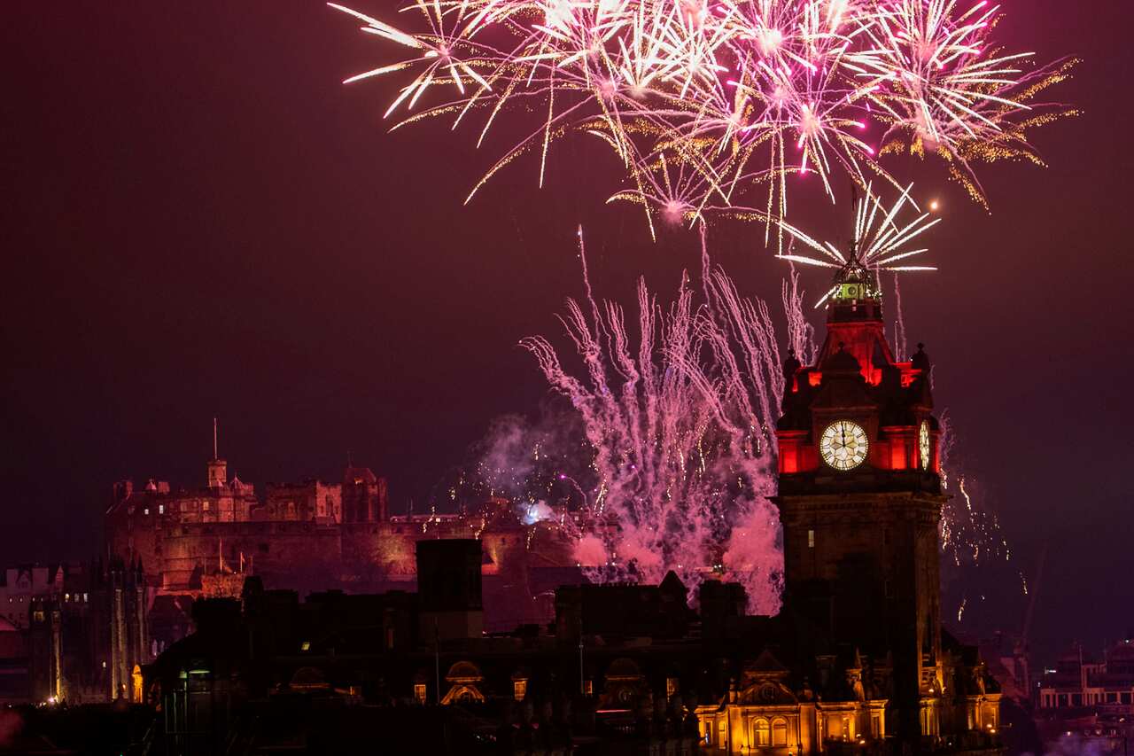 IMAGE DISTRIBUTED FOR EDINBURGH'S HOGMANAY - Fireworks light up the sky over Edinburgh during the city's Hogmanay celebrations on Wednesday, Jan. 1, 2020, in Edinburgh, United Kingdom. (Ian Georgeson/Edinburgh's Hogmanay via AP Images)