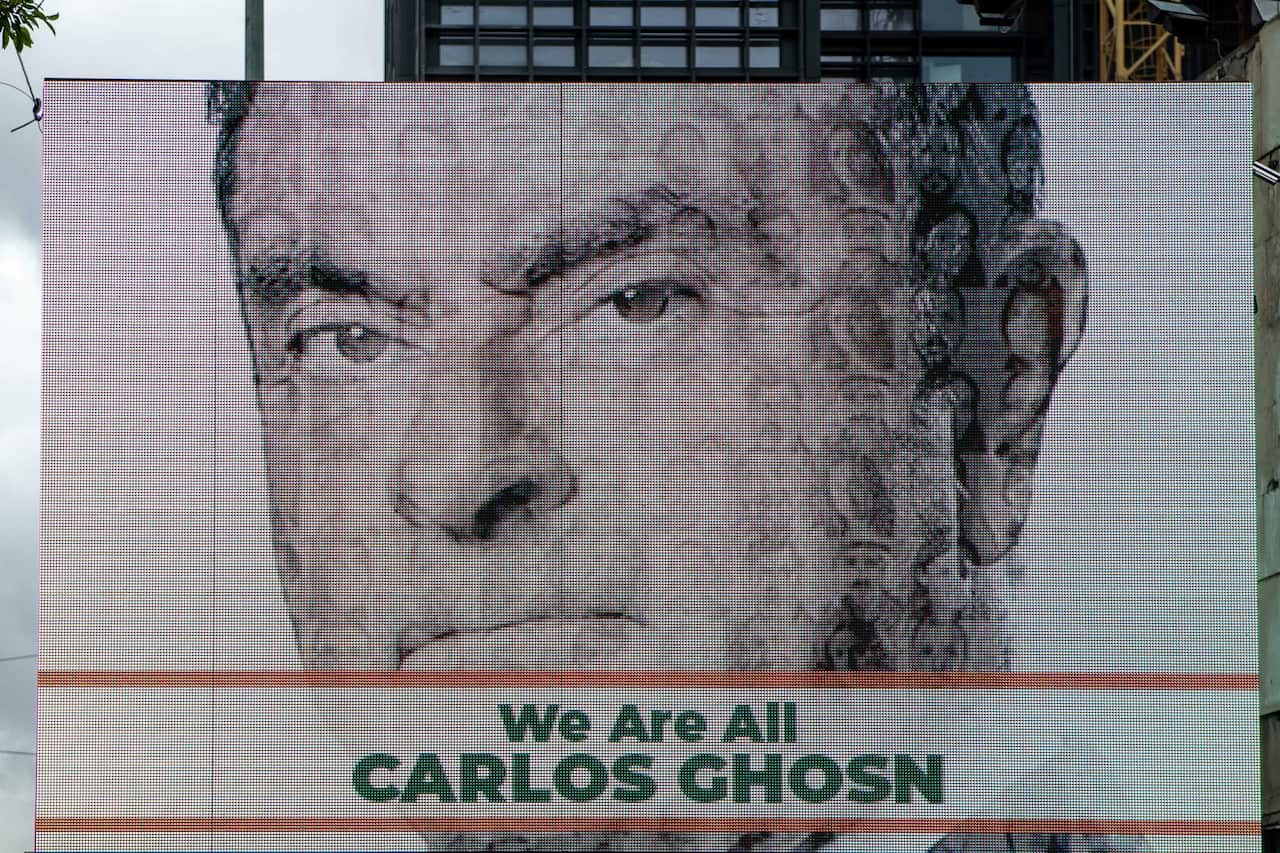 Billboards in Lebanon showed solidarity with former Nissan chairman Carlos Ghosn.
