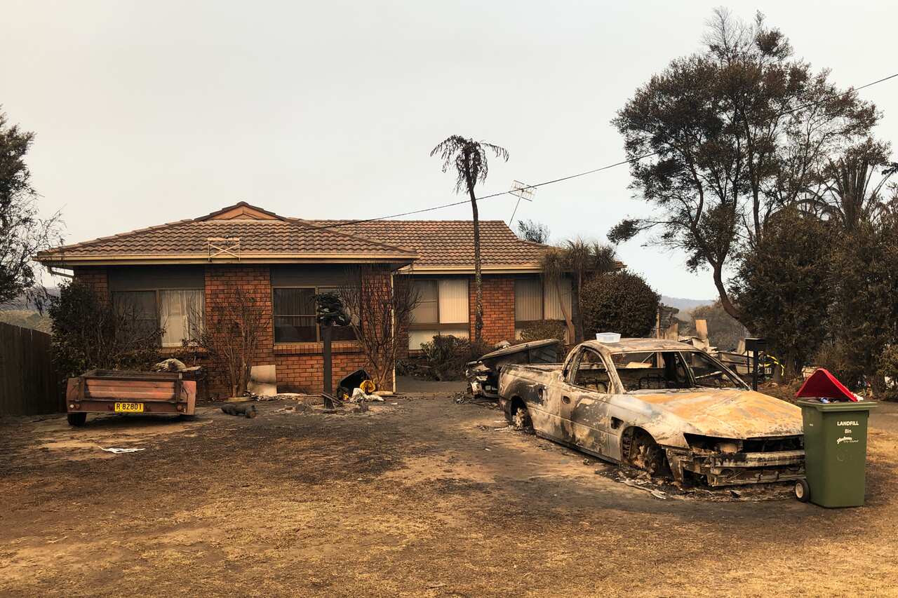 A property impacted by the Currowan Fire in Conjola Park, NSW.