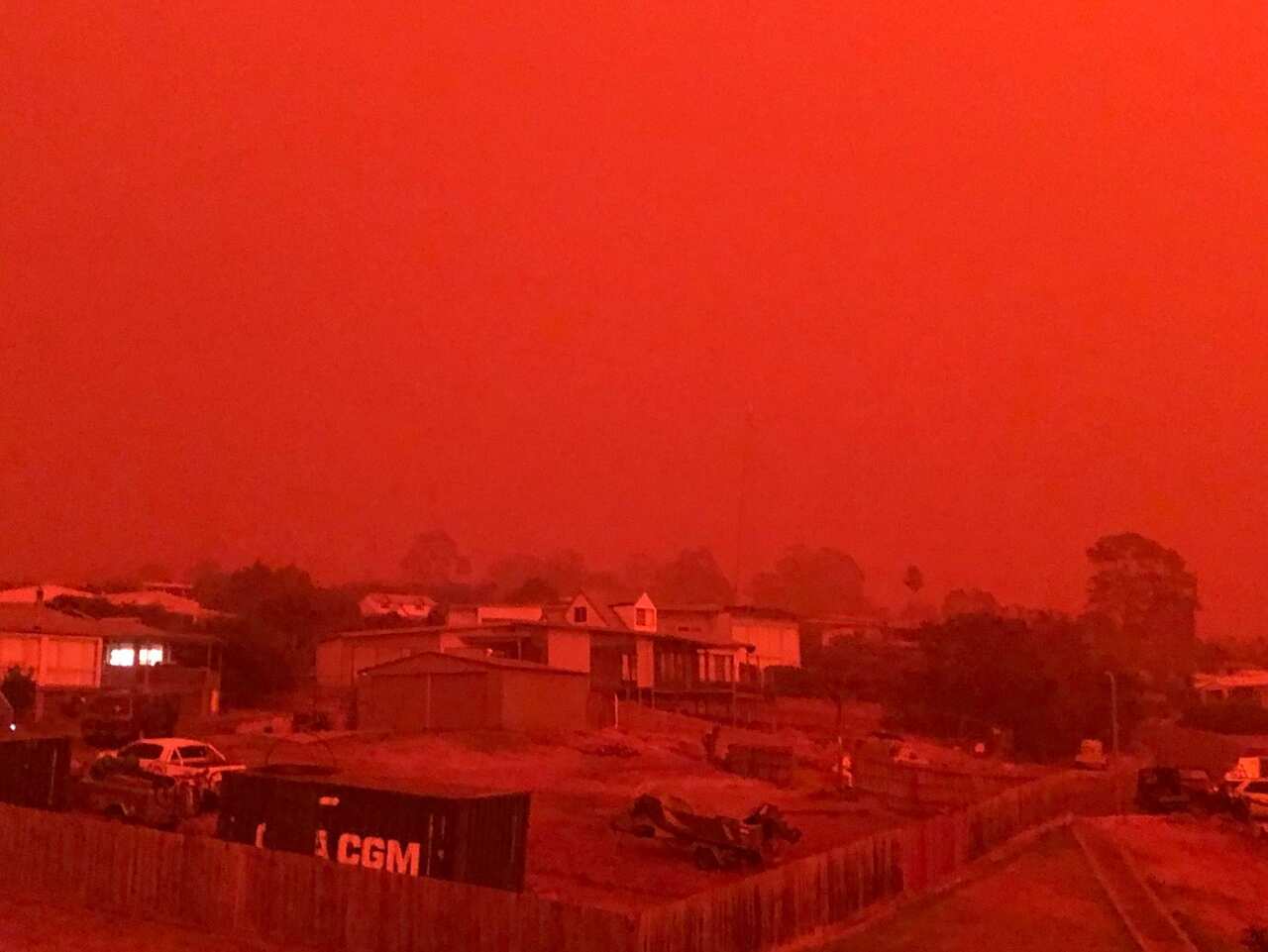  A red sky above Mallacoota in East Gippsland, Victoria on January 4, 2020.