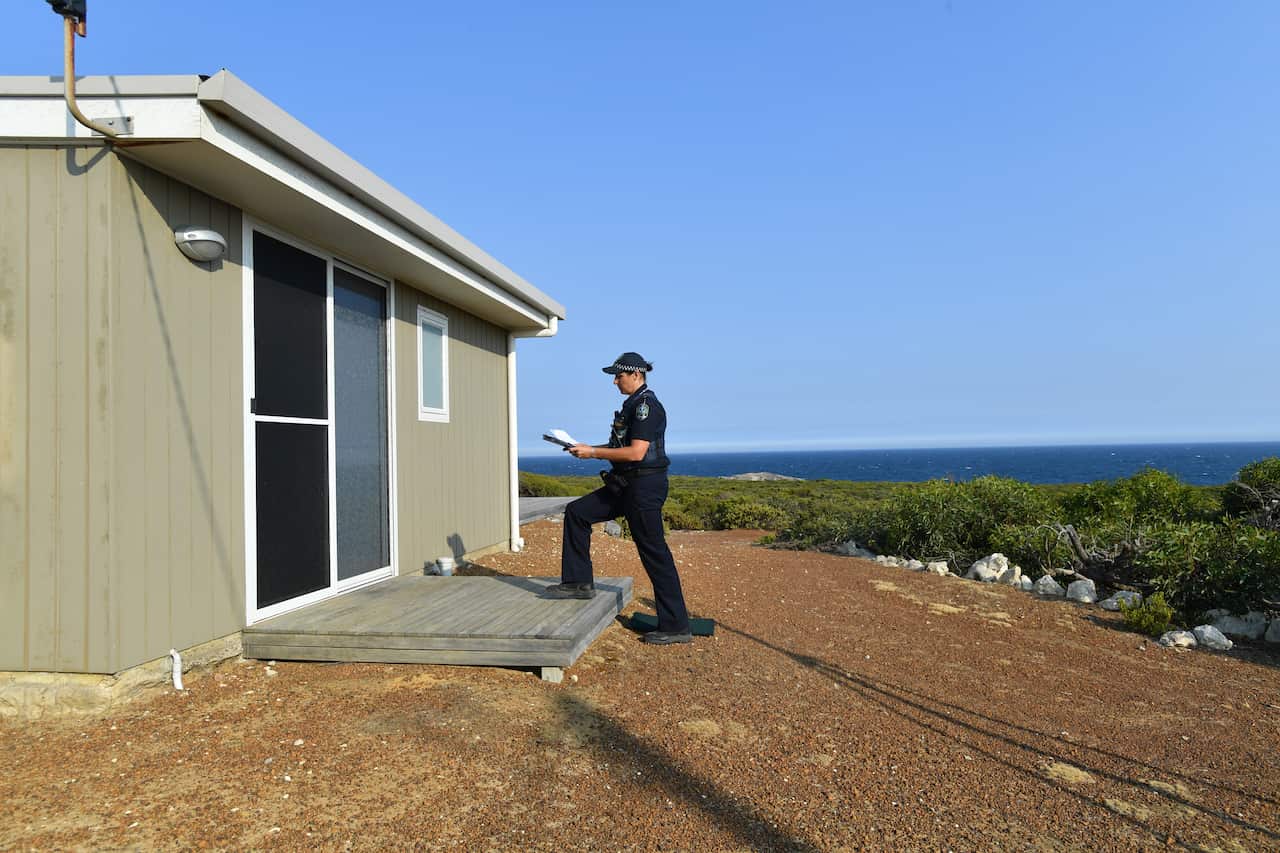 South Australian Police officer Elliie Scutchings is seen at Vivonne Bay on Kangaroo Island.