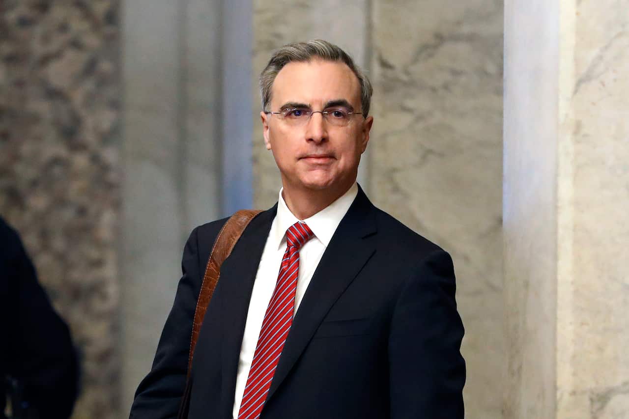 White House Counsel Pat Cipollone arrives at the Capitol Hill.