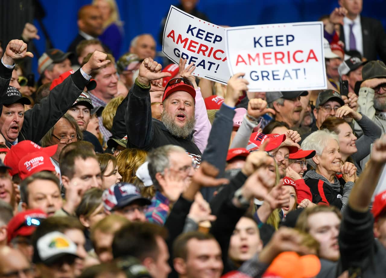 A Donald Trump rally in Iowa last week.