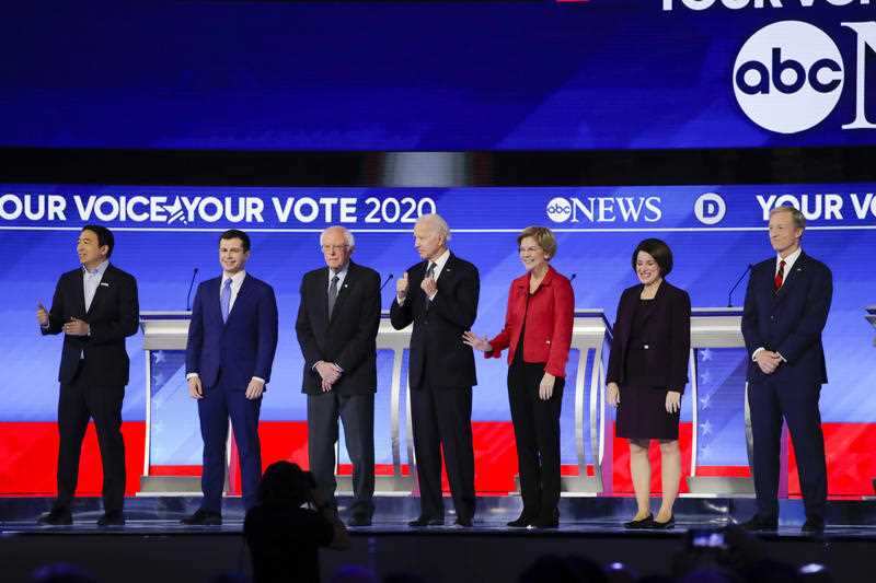 US Democratic presidential hopefuls faced off in a debate in New Hampshire four days before the state's pivotal primary,