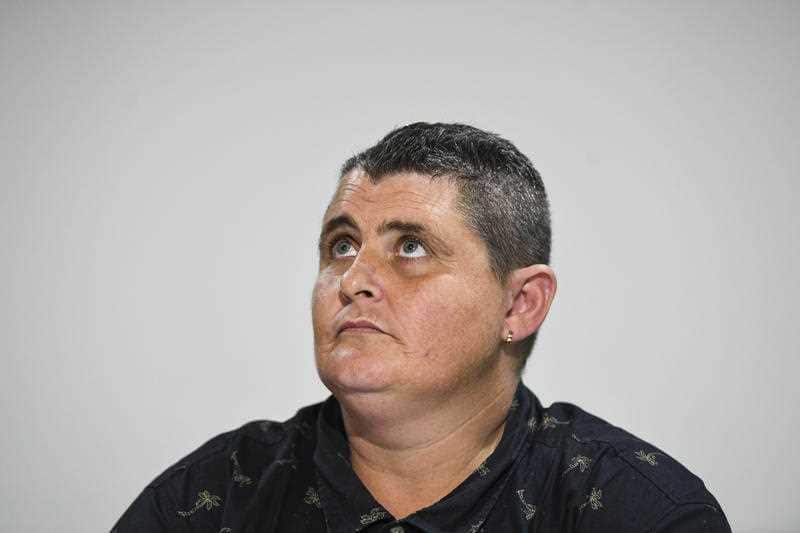Bali Nine member Renae Lawrence speaks during a press conference at the Pavilion Hotel in Canberra