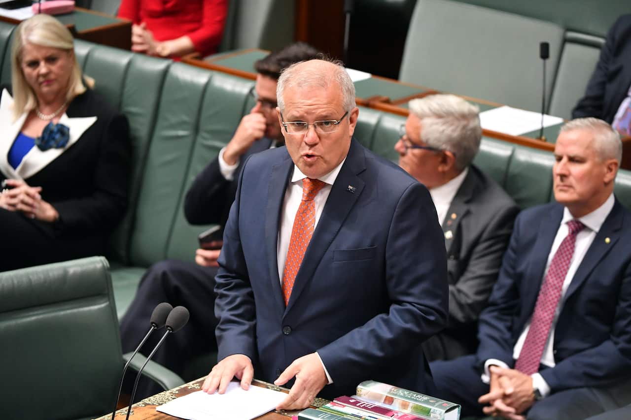 Prime Minister Scott Morrison delivers his Ministerial statement on 'Closing the Gap' at Parliament House in Canberra.