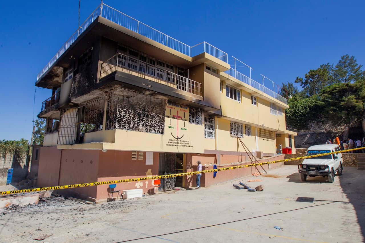 At least 15 children died in a fire at an orphanage in Port-au-Prince.