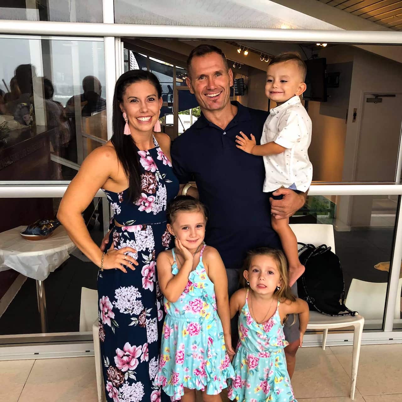 Hannah Clarke, Rowan Baxter and their three children Laianah, Aaliyah and Trey.