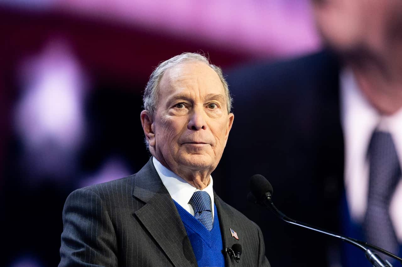 Former New York City Mayor Mike Bloomberg speaking at the American Israel Public Affairs Committee Policy Conference.