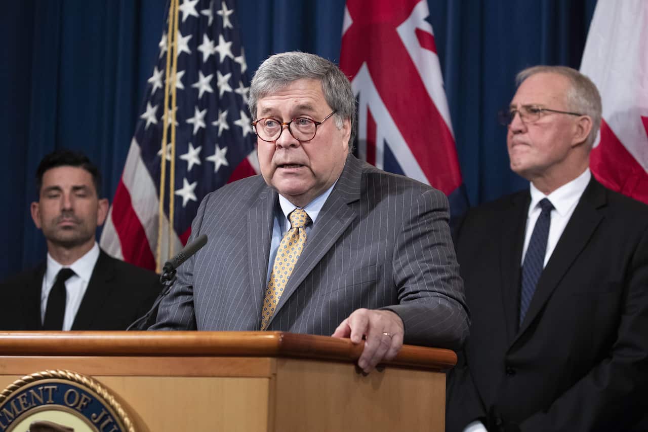 US Attorney General William Barr in March 2020.