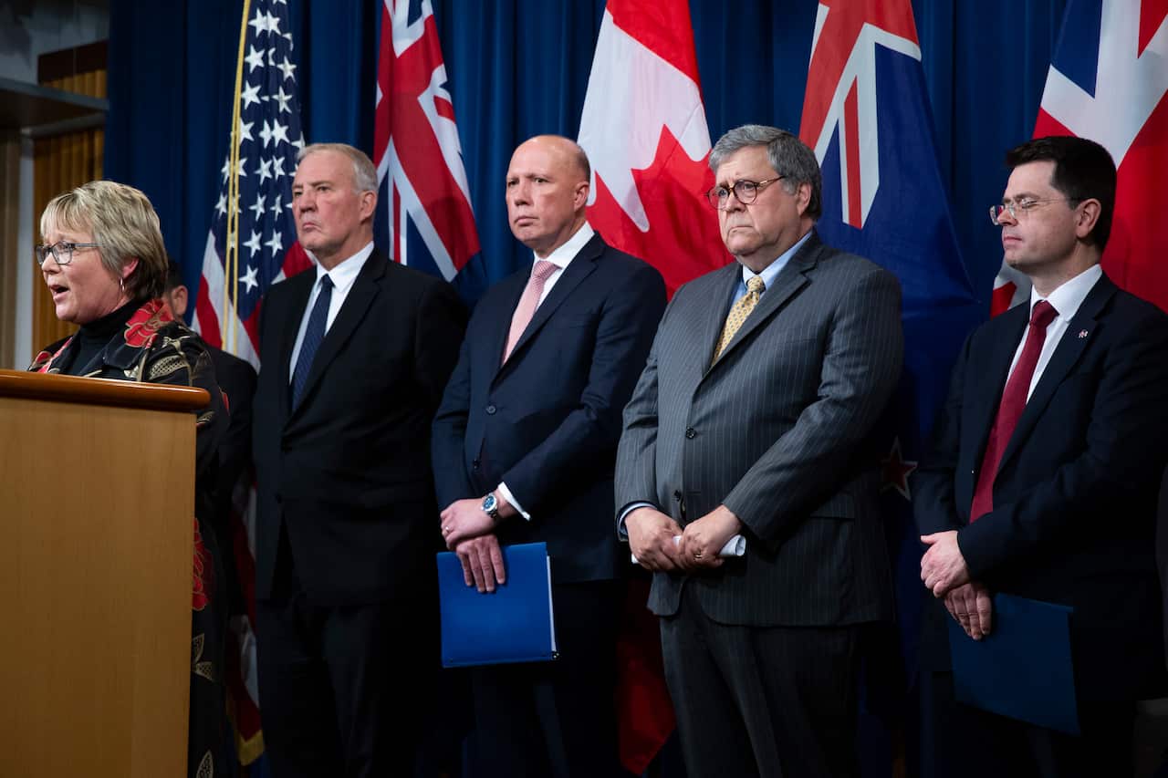 New Zealand Minister of Internal Affairs Tracey Martin speaks in Washington