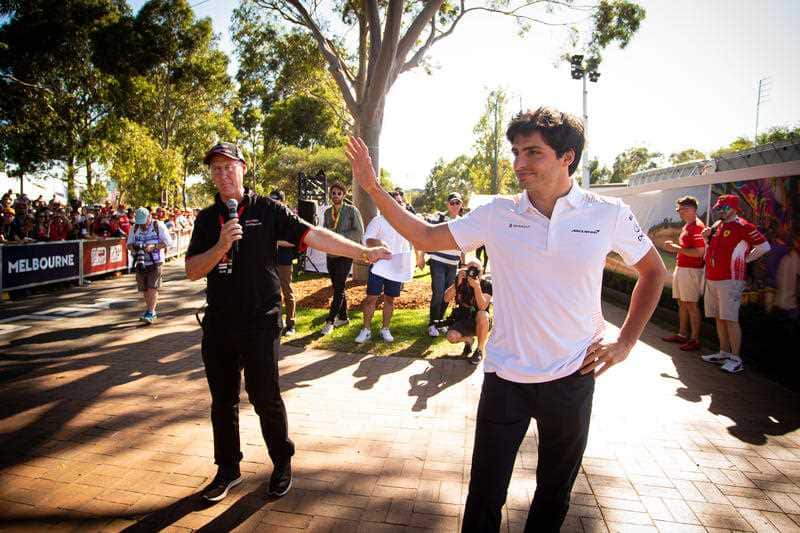 Carlos Sainz Jr of Spain and McLaren at the Australian Grand Prix, Thursday 12th March 2020. 