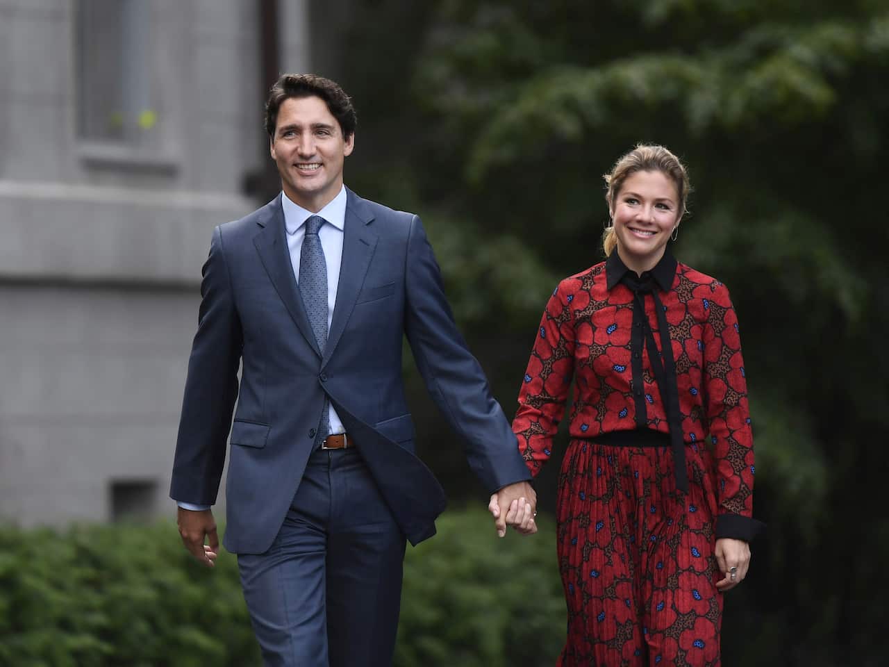 Canada's Prime Minister Justin Trudeau and his wife Sophie Gregoire-Trudeau.