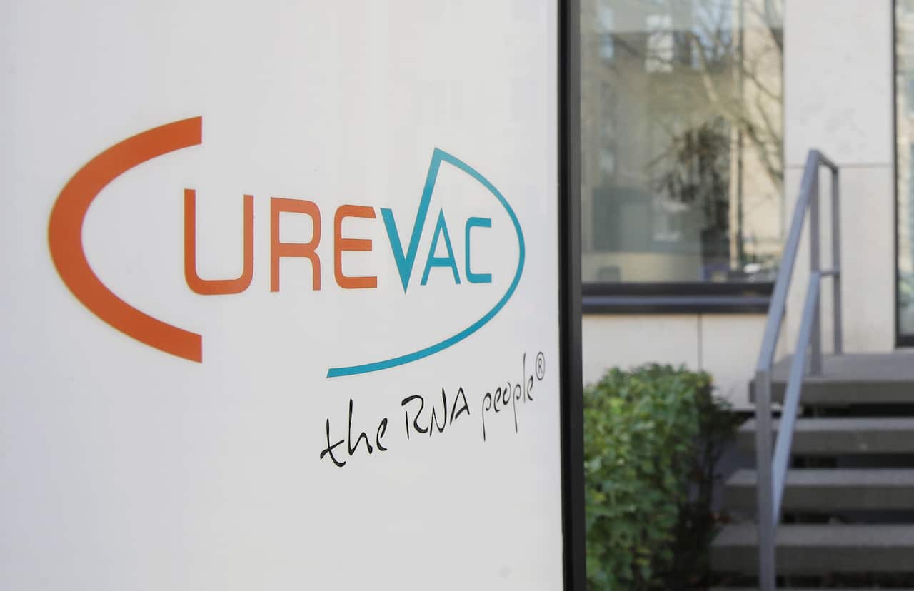 An office site of biopharmaceutical company CureVac in Frankfurt am Main.
