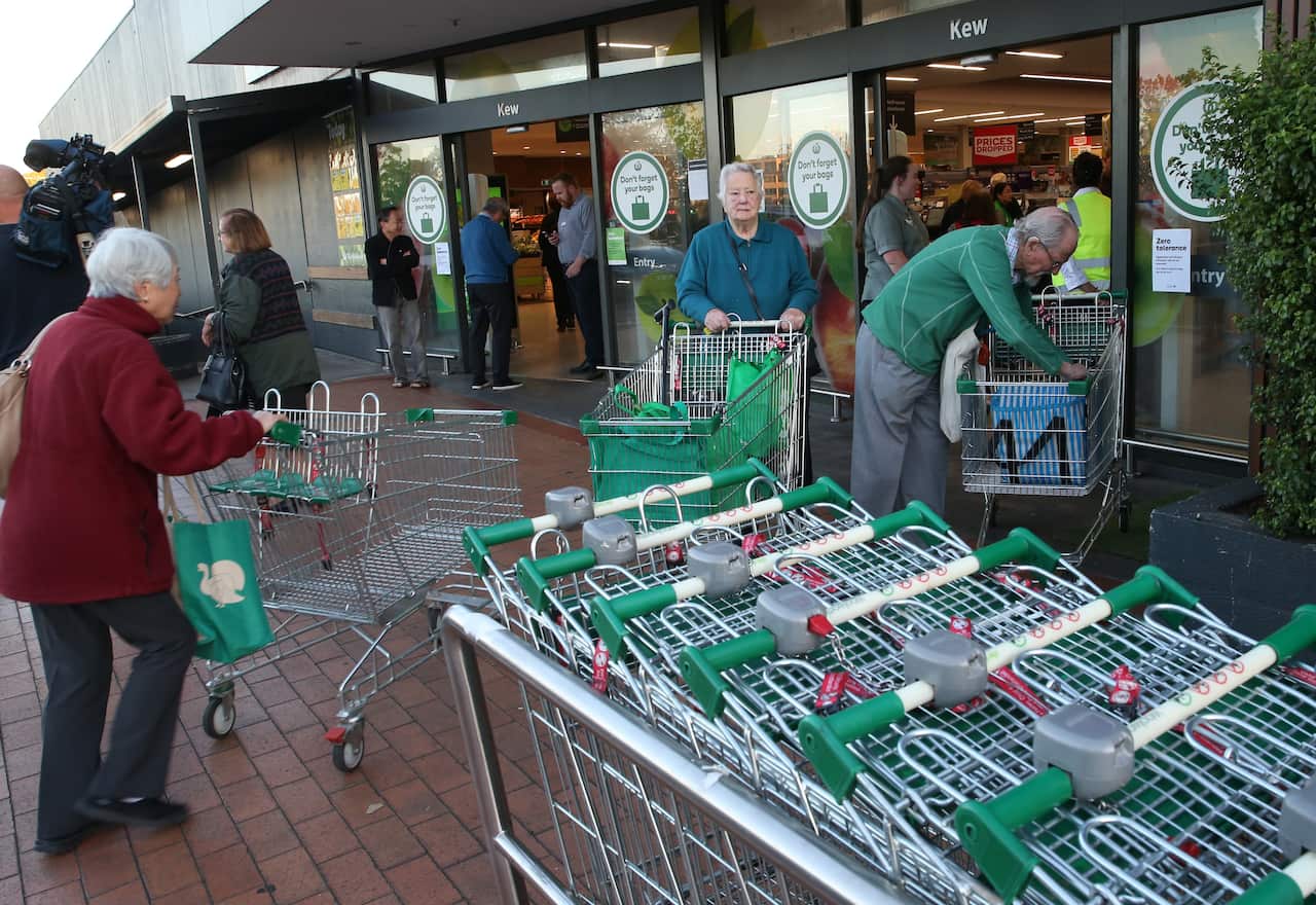 Some shoppers say it wasn't long before stock was unavailable during Woolworths' Senior Hour. 