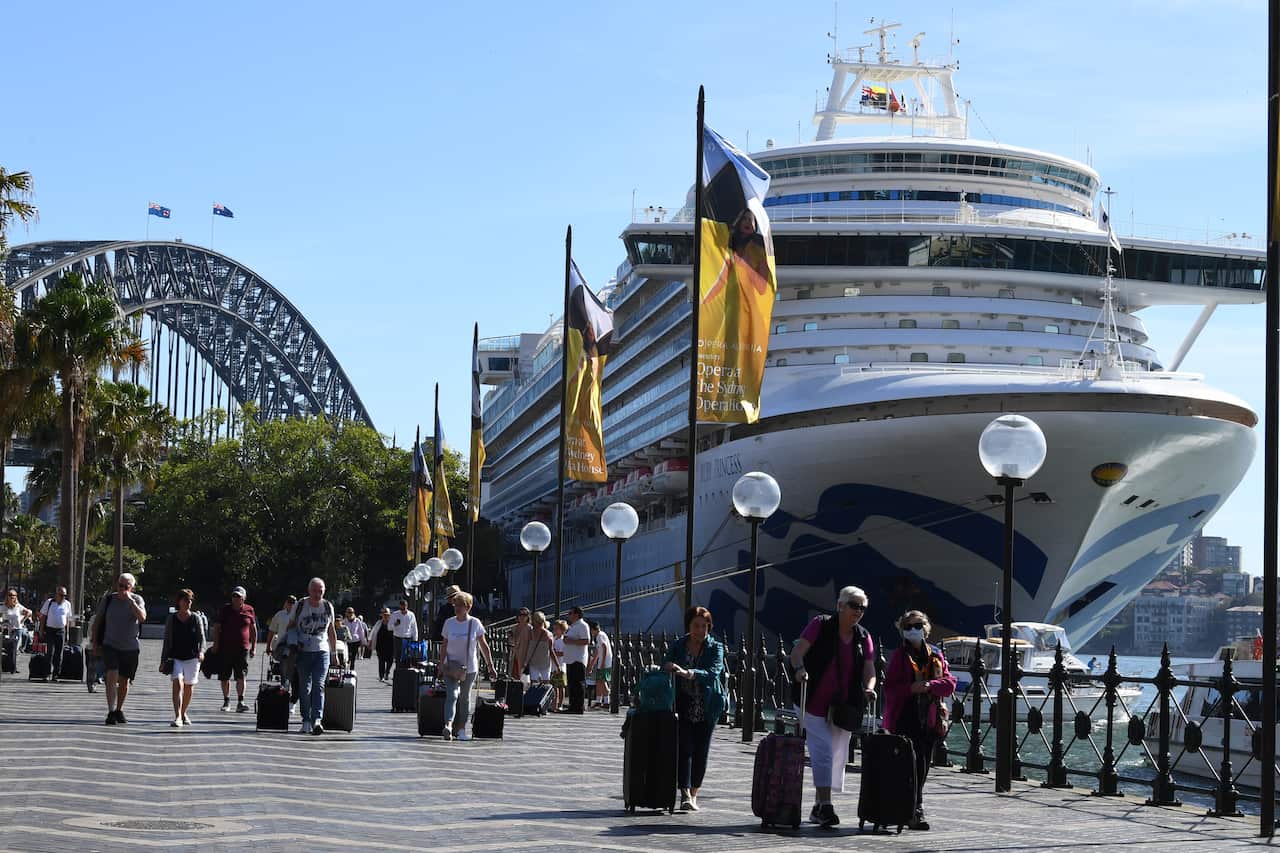 The Ruby Princess at Circular Quay in Sydney.