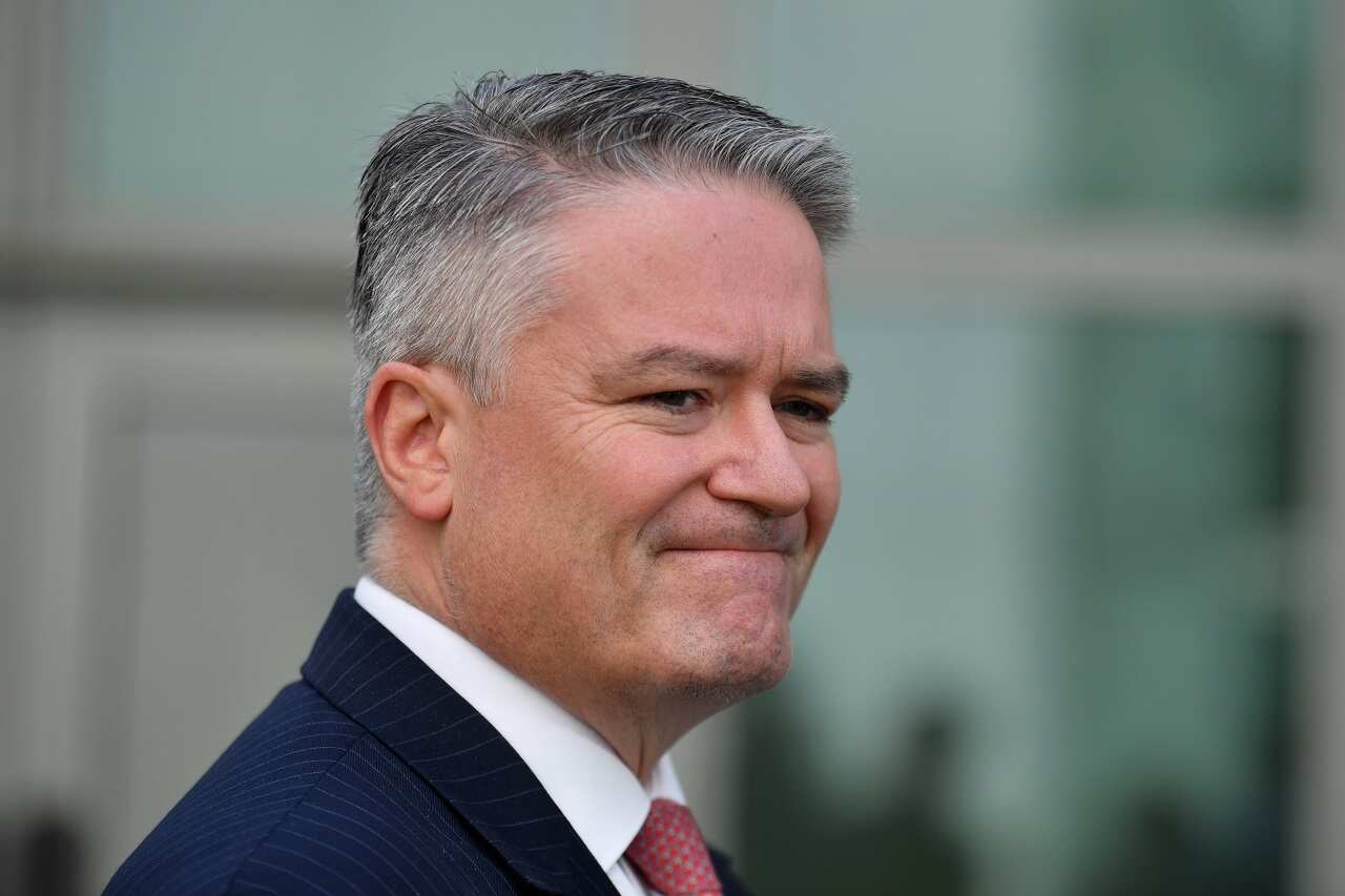 Mathias Cormann at Parliament House in Canberra.