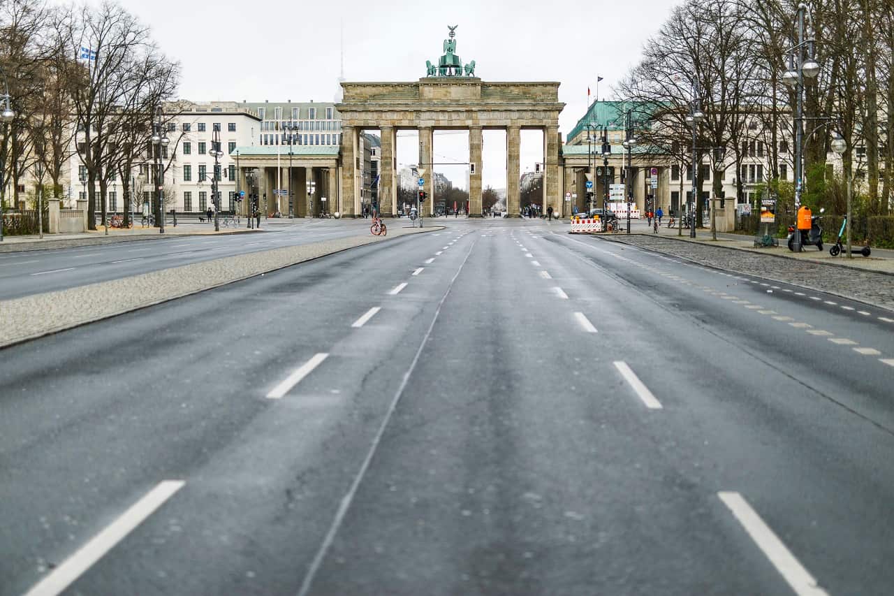 A near-empty Berlin during restrictions in March.