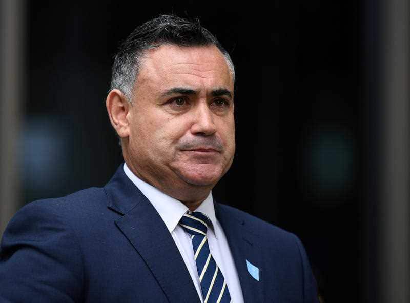 Deputy Premier and Minister for Regional NSW John Barilaro speaks to the media during a press conference in Sydney.