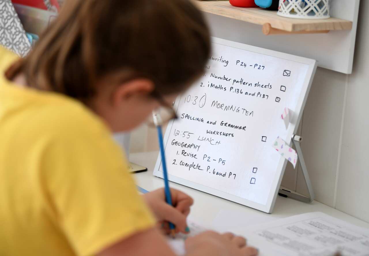 Many Australian schoolchildren have been learning from home for the past month.