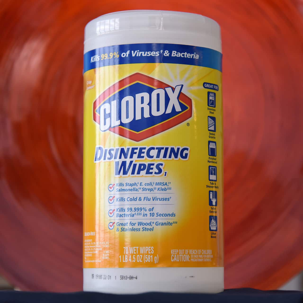 Packages of Clorex Disinfecting Wipes.