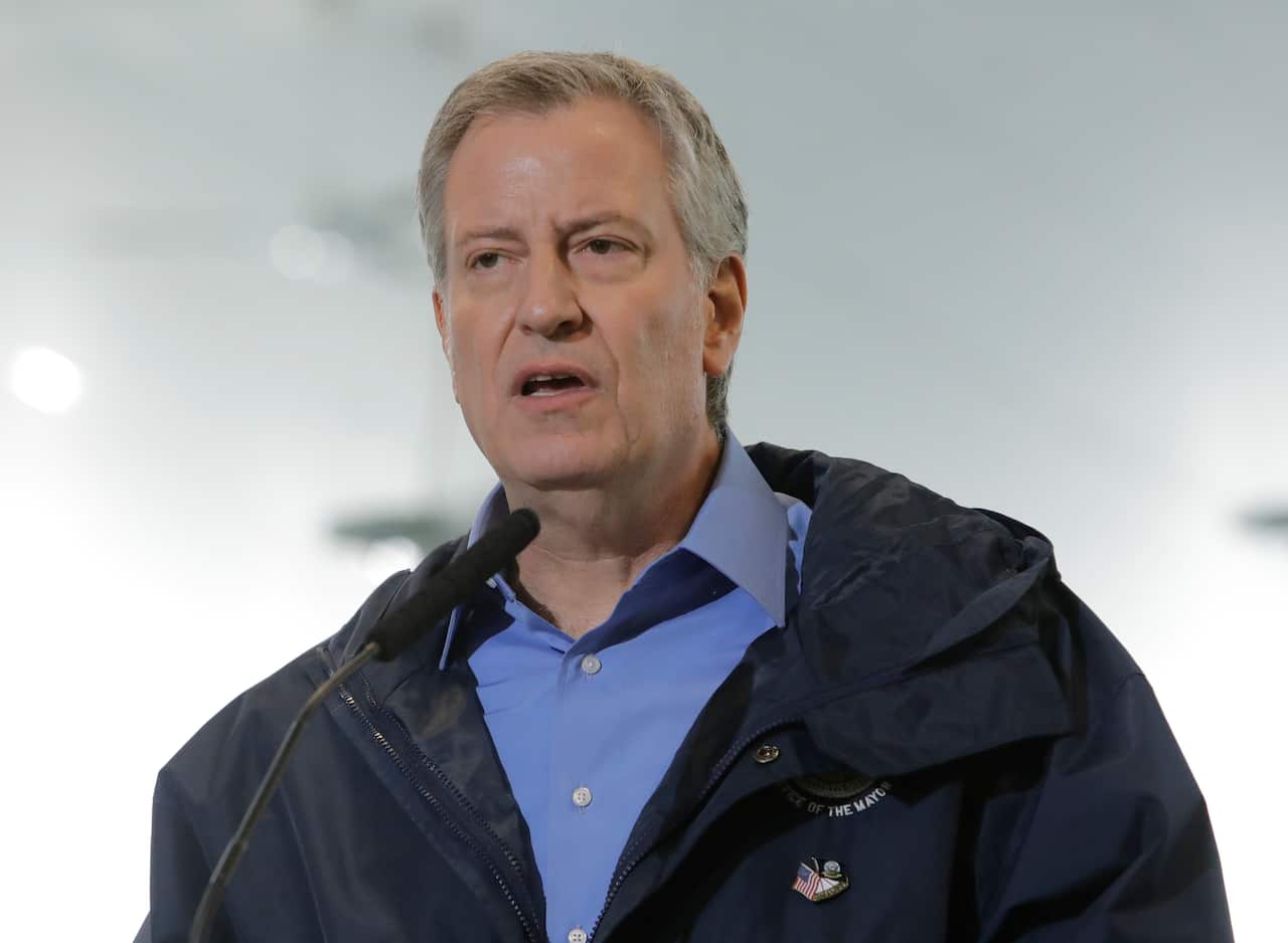 New York City Mayor Bill de Blasio.