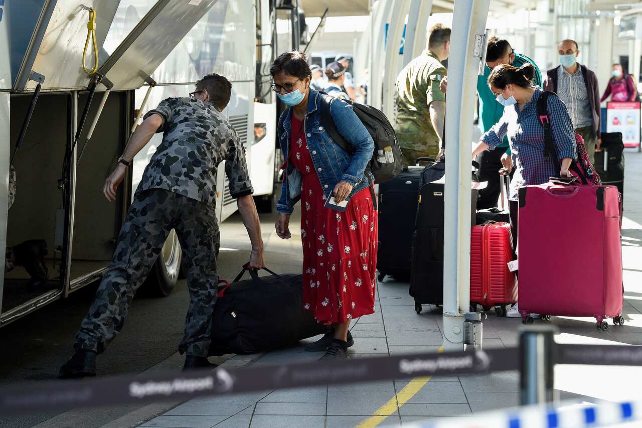 Everyone entering Australia is taken straight to a mandatory quarantine facility for 14 days.