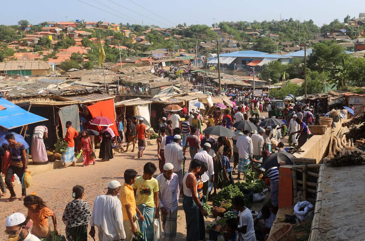 Kutupalong Rohingya camp in Coxs Bazar, Bangladesh.